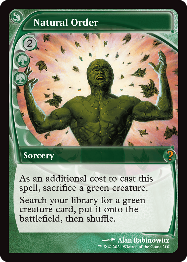 Natural Order (Future Sight) [Mystery Booster 2] | Card Merchant Takapuna