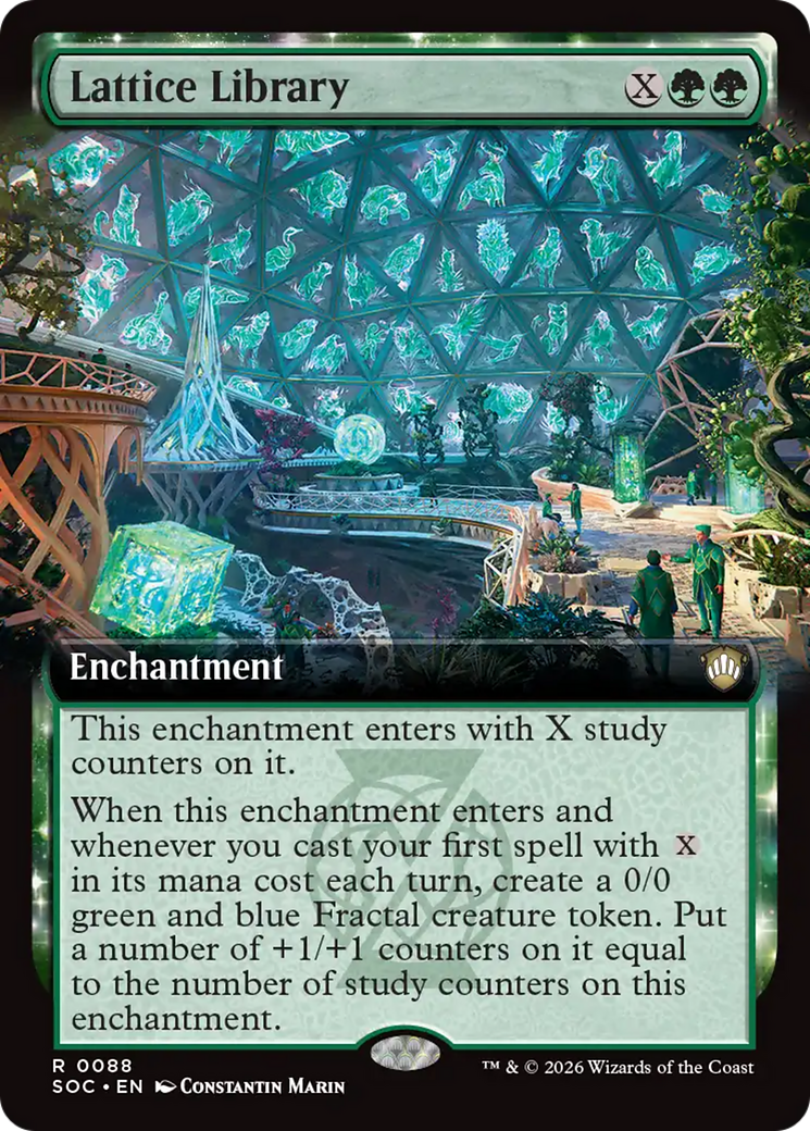 Lattice Library (Extended Art) [Secrets of Strixhaven Commander] | Card Merchant Takapuna