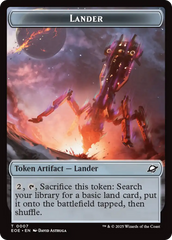 Human Soldier // Lander (0007) Doubled-Sided Token [Edge of Eternities Tokens] | Card Merchant Takapuna