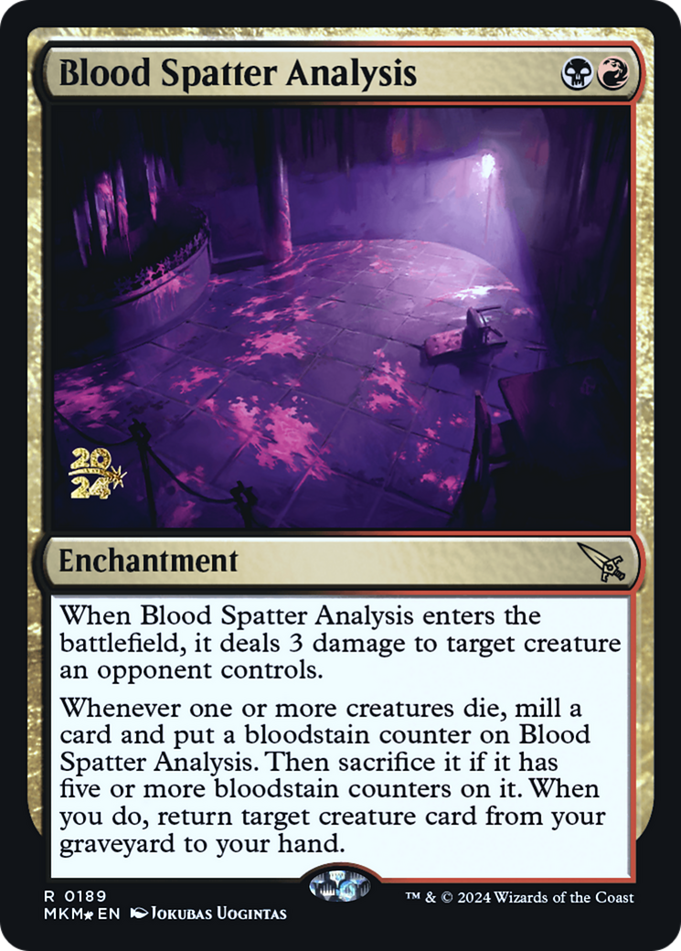 Blood Spatter Analysis [Murders at Karlov Manor Prerelease Promos] | Card Merchant Takapuna
