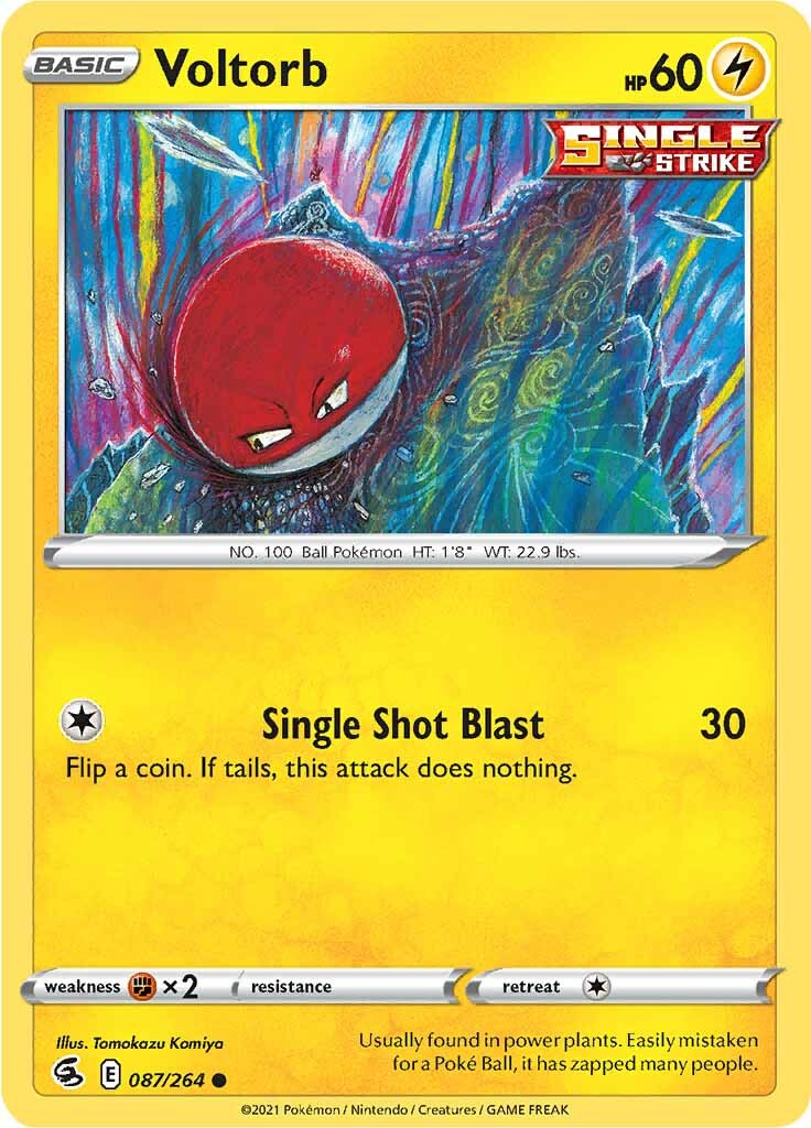 Voltorb (087/264) [Sword & Shield: Fusion Strike] | Card Merchant Takapuna