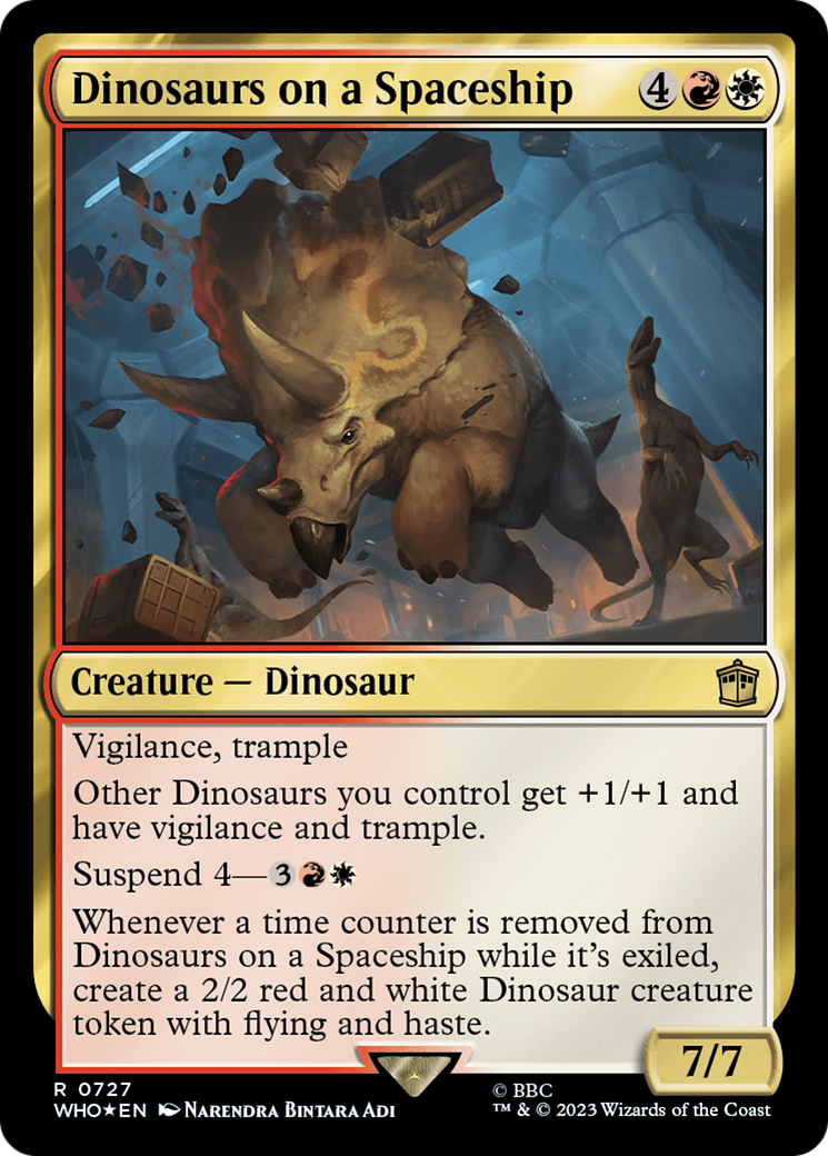 Dinosaurs on a Spaceship (Surge Foil) [Doctor Who] | Card Merchant Takapuna