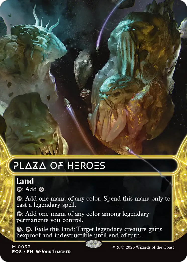 Plaza of Heroes (0033) (Borderless) [Edge of Eternities: Stellar Sights] | Card Merchant Takapuna