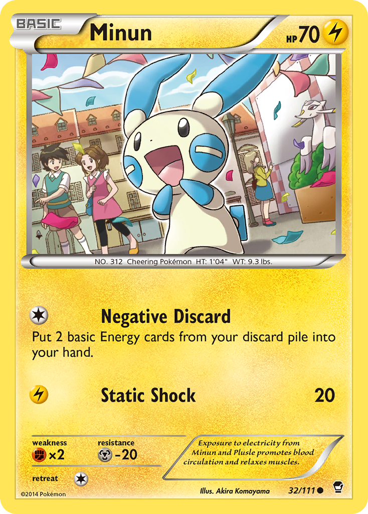 Minun (32/111) [XY: Furious Fists] | Card Merchant Takapuna