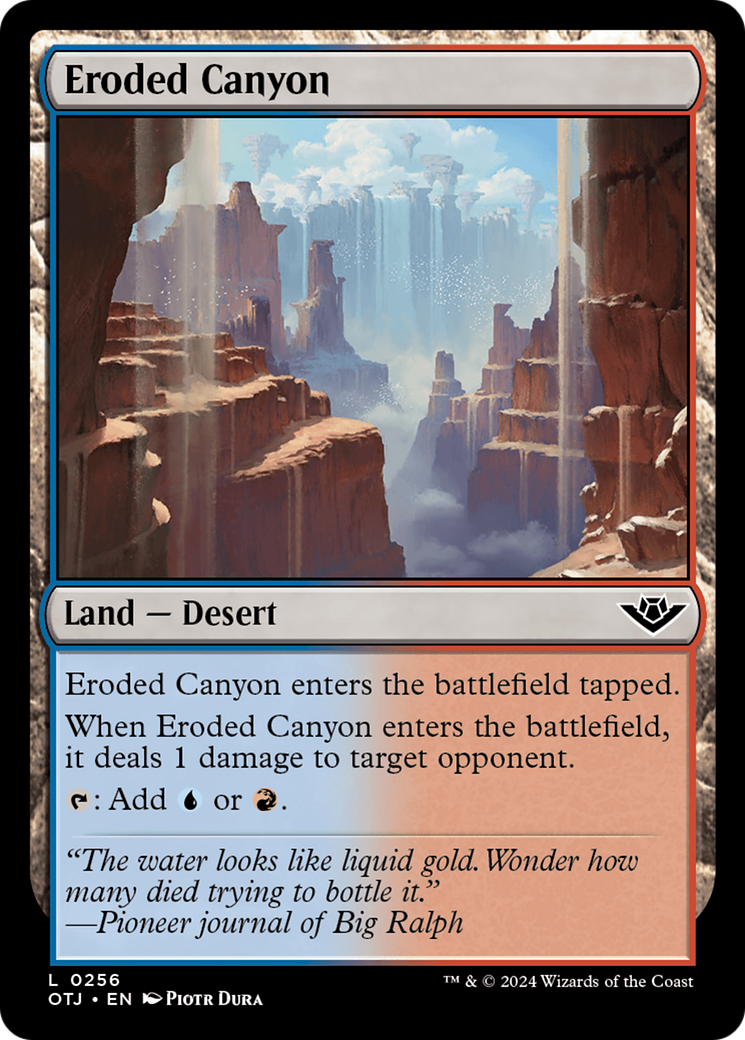 Eroded Canyon [Outlaws of Thunder Junction] | Card Merchant Takapuna