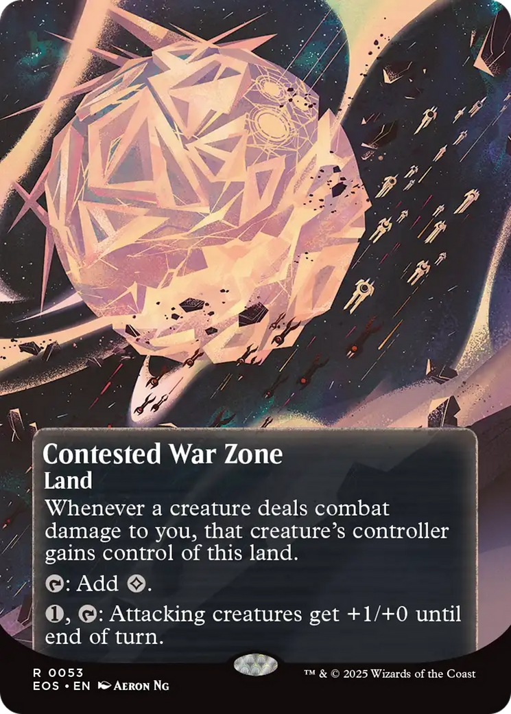 Contested War Zone (0053) (Borderless) [Edge of Eternities: Stellar Sights] | Card Merchant Takapuna