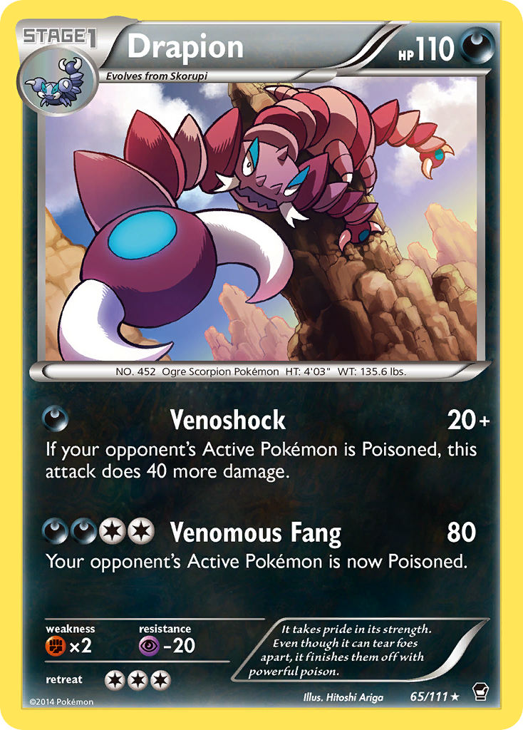 Drapion (65/111) [XY: Furious Fists] | Card Merchant Takapuna