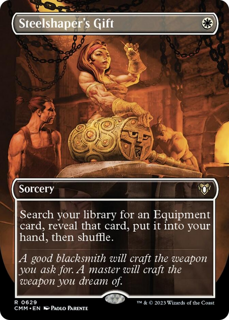 Steelshaper's Gift (Borderless Alternate Art) [Commander Masters] | Card Merchant Takapuna