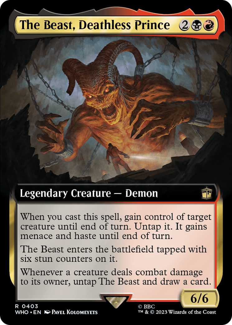 The Beast, Deathless Prince (Extended Art) [Doctor Who] | Card Merchant Takapuna