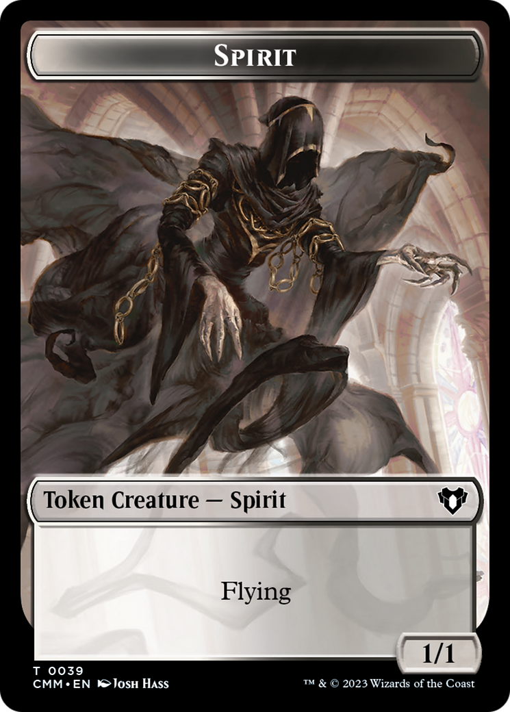 Spirit (0039) // Zombie (0013) Double-Sided Token [Commander Masters Tokens] | Card Merchant Takapuna