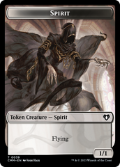 Spirit (0039) // Zombie (0013) Double-Sided Token [Commander Masters Tokens] | Card Merchant Takapuna