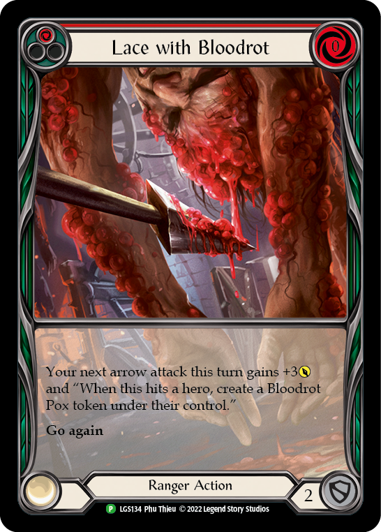Lace with Bloodrot (Red) [LGS134] (Promo)  Rainbow Foil | Card Merchant Takapuna