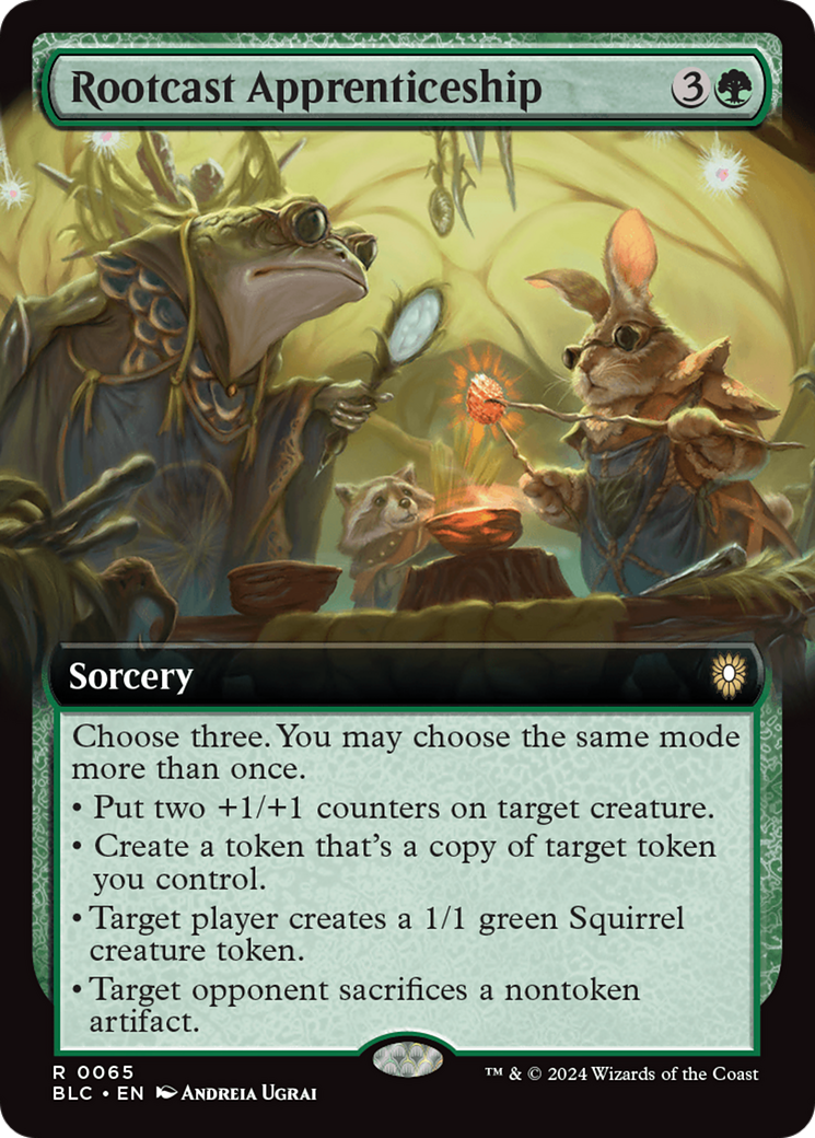 Rootcast Apprenticeship (Extended Art) [Bloomburrow Commander] | Card Merchant Takapuna