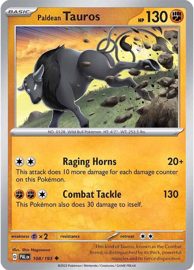 Paldean Tauros (108/193) [Scarlet & Violet: Paldea Evolved] | Card Merchant Takapuna