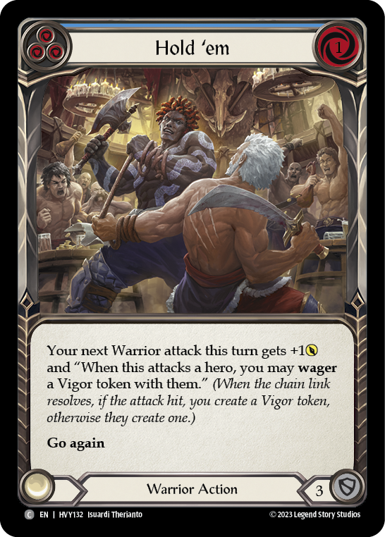 Hold 'em (Blue) [HVY132] (Heavy Hitters)  Rainbow Foil | Card Merchant Takapuna