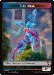 Elemental (0020) // Treasure Double-Sided Token [Secrets of Strixhaven Commander Tokens] | Card Merchant Takapuna