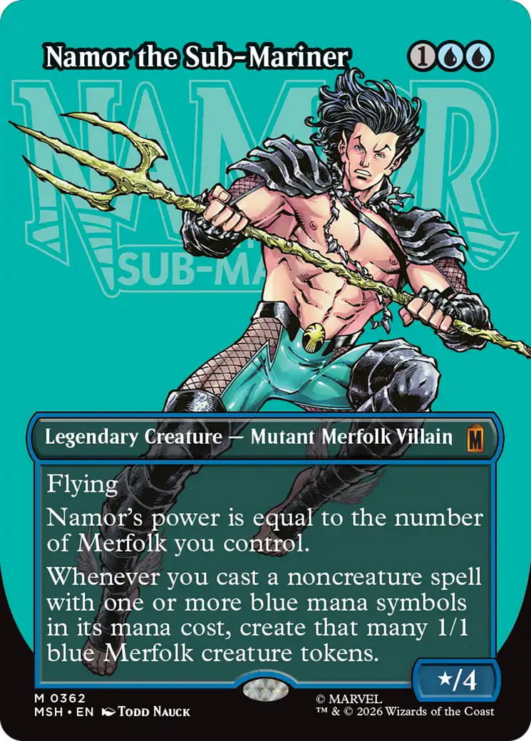 Namor the Sub-Mariner (Borderless) [Marvel Super Heroes] | Card Merchant Takapuna
