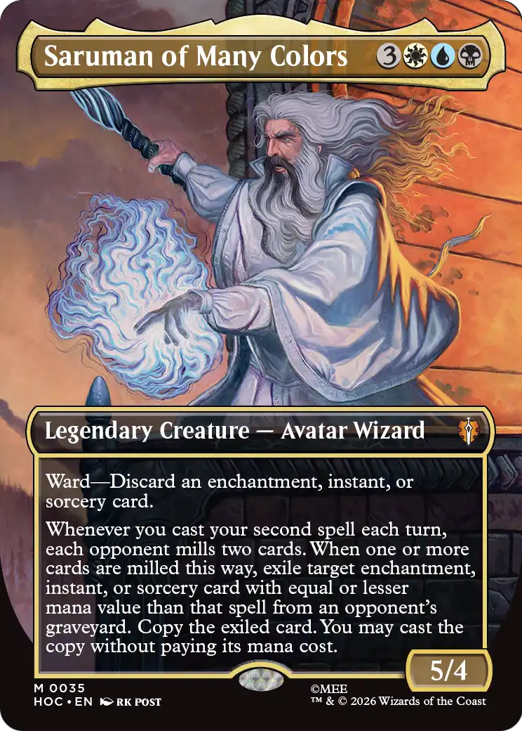 Saruman of Many Colors (Borderless) [The Hobbit: Eternal-Legal] | Card Merchant Takapuna