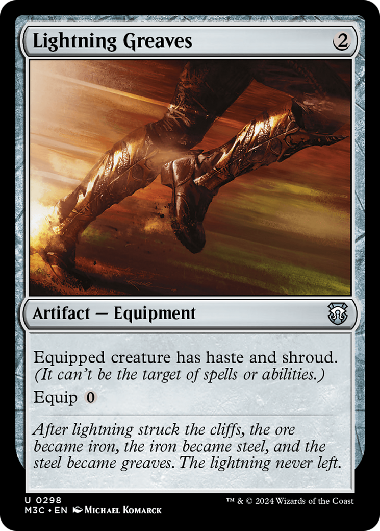 Lightning Greaves (Ripple Foil) [Modern Horizons 3 Commander] | Card Merchant Takapuna