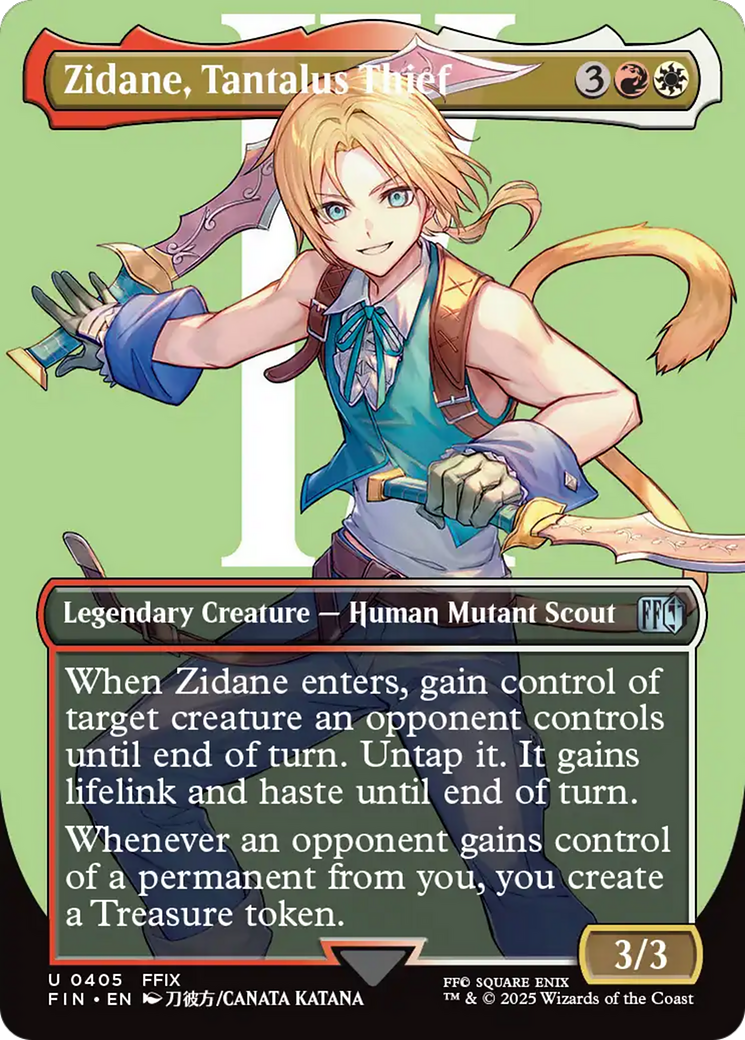 Zidane, Tantalus Thief (Borderless) [FINAL FANTASY] | Card Merchant Takapuna