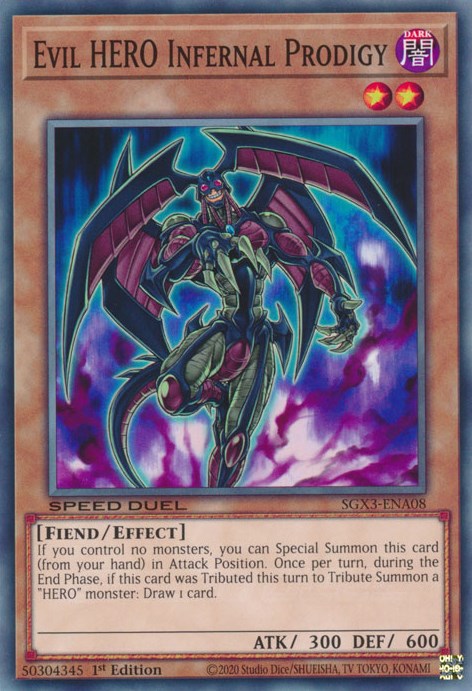 Evil HERO Infernal Prodigy [SGX3-ENA08] Common | Card Merchant Takapuna