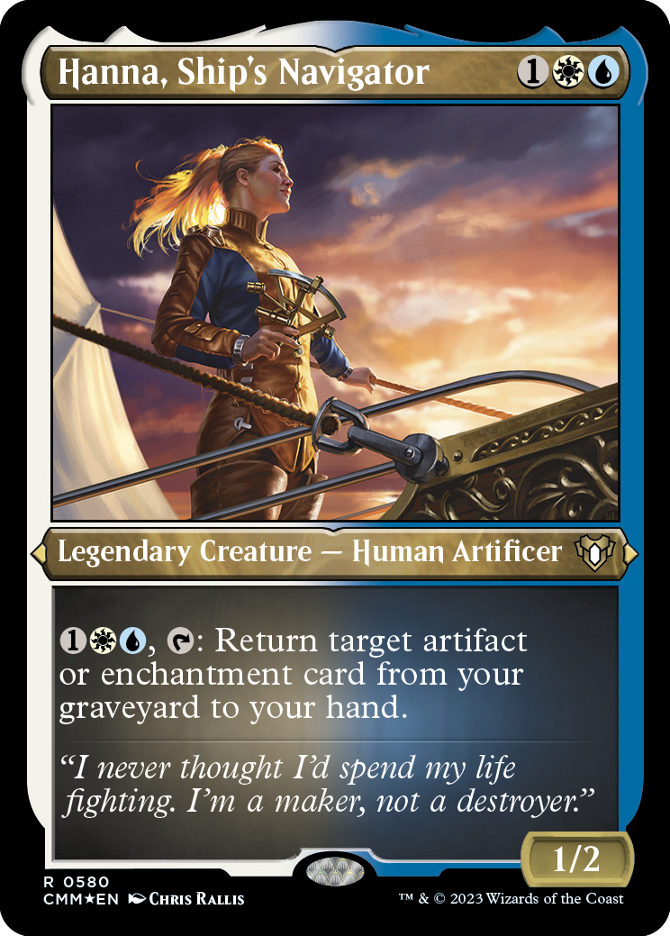 Hanna, Ship's Navigator (Foil Etched) [Commander Masters] | Card Merchant Takapuna