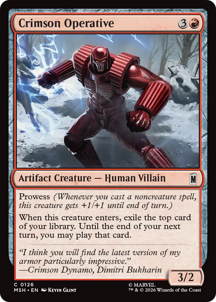 Crimson Operative [Marvel Super Heroes] | Card Merchant Takapuna