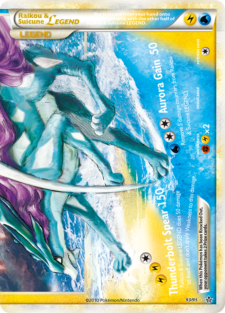 Raikou & Suicune LEGEND (93/95) [HeartGold & SoulSilver: Unleashed] | Card Merchant Takapuna