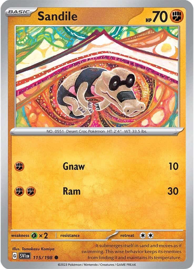 Sandile (115/198) [Scarlet & Violet: Base Set] | Card Merchant Takapuna