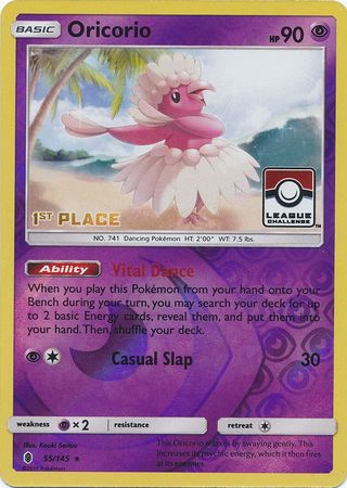 Oricorio (55/145) (League Promo 1st Place) [Sun & Moon: Guardians Rising] | Card Merchant Takapuna