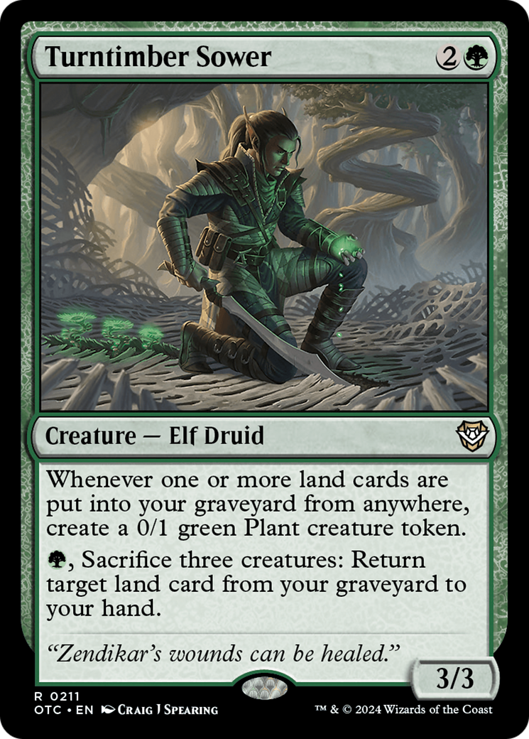 Turntimber Sower [Outlaws of Thunder Junction Commander] | Card Merchant Takapuna