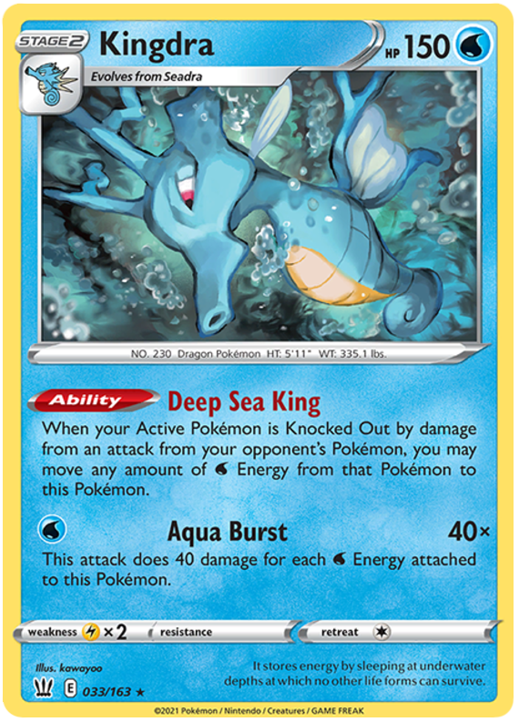 Kingdra (033/163) [Sword & Shield: Battle Styles] | Card Merchant Takapuna