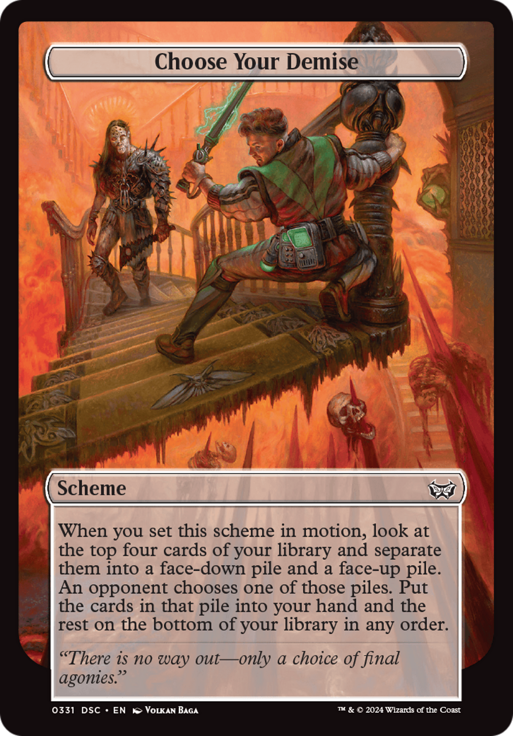 Choose Your Demise (Full Art) [Duskmourn: Archenemy] | Card Merchant Takapuna