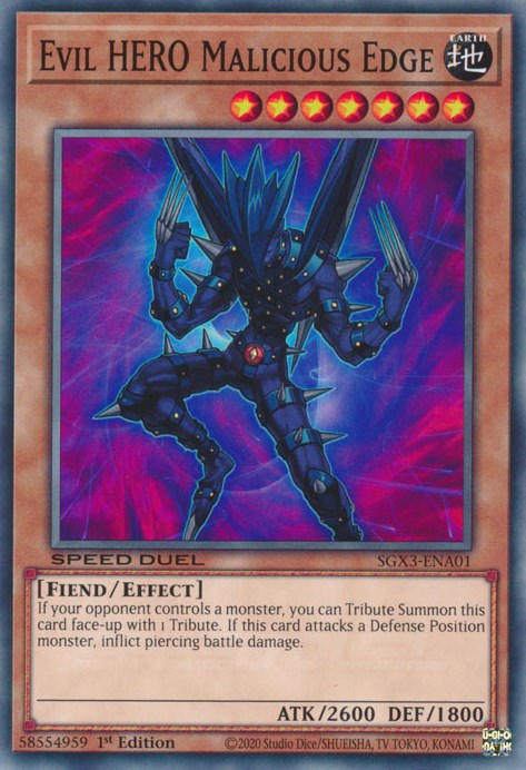 Evil HERO Malicious Edge [SGX3-ENA01] Common | Card Merchant Takapuna