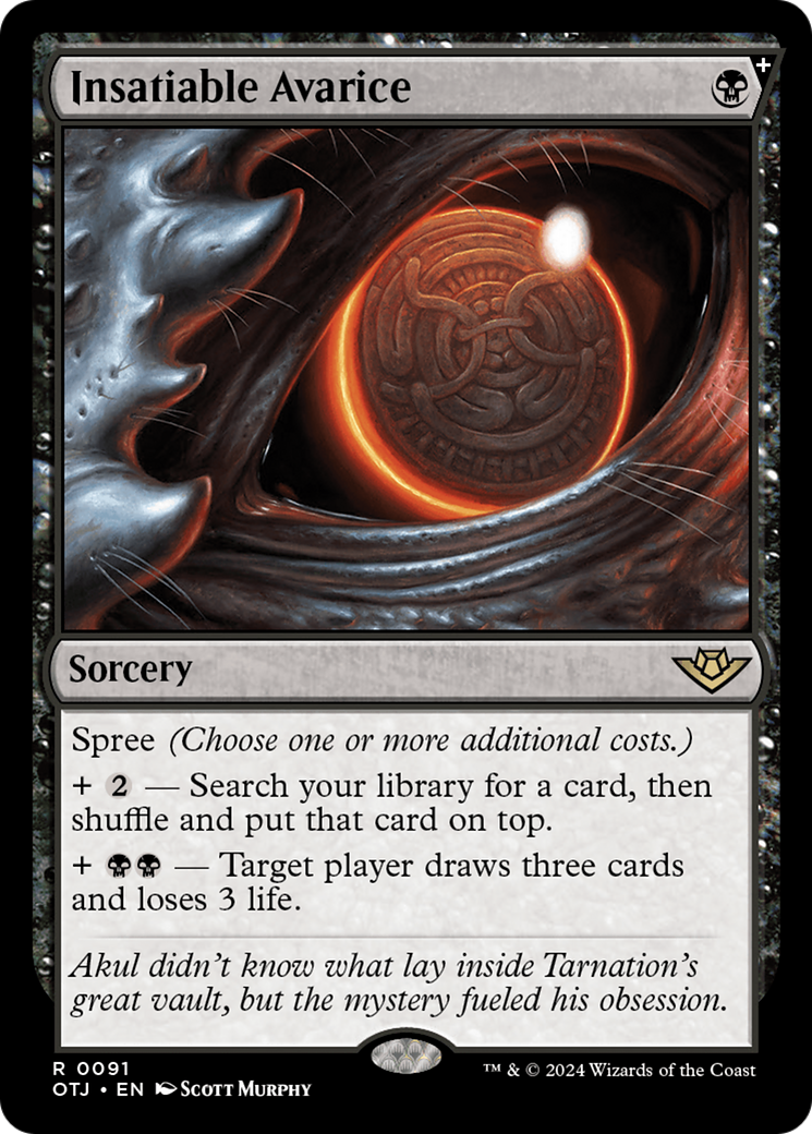 Insatiable Avarice [Outlaws of Thunder Junction] | Card Merchant Takapuna