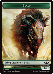Beast // Treasure Double-Sided Token [Tarkir: Dragonstorm Commander Tokens] | Card Merchant Takapuna