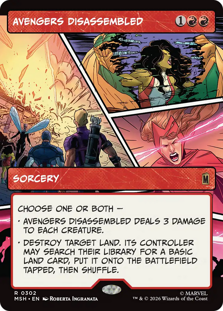 Avengers Disassembled (Borderless) [Marvel Super Heroes] | Card Merchant Takapuna