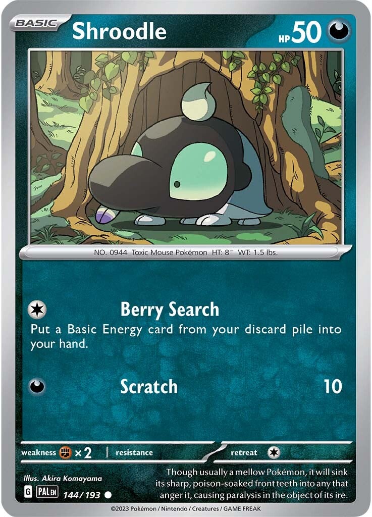 Shroodle (144/193) [Scarlet & Violet: Paldea Evolved] | Card Merchant Takapuna