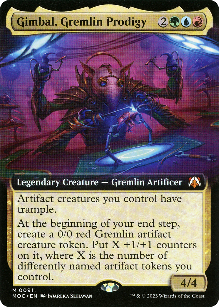 Gimbal, Gremlin Prodigy (Extended Art) [March of the Machine Commander] | Card Merchant Takapuna