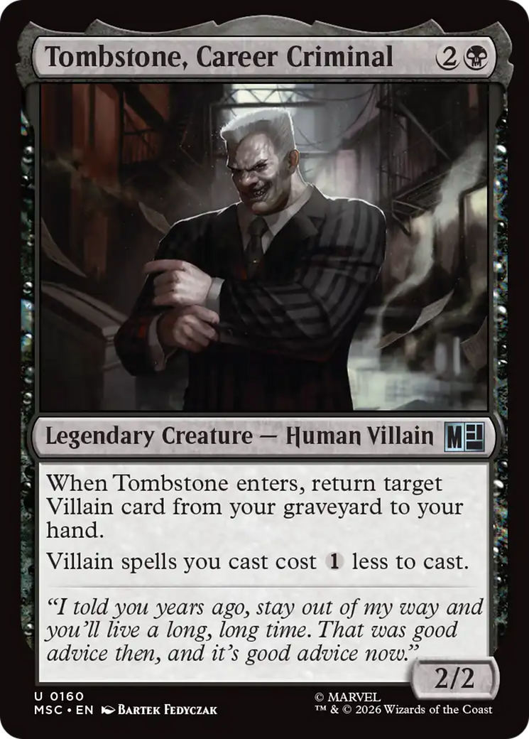 Tombstone, Career Criminal (0160) [Marvel Super Heroes Commander] | Card Merchant Takapuna