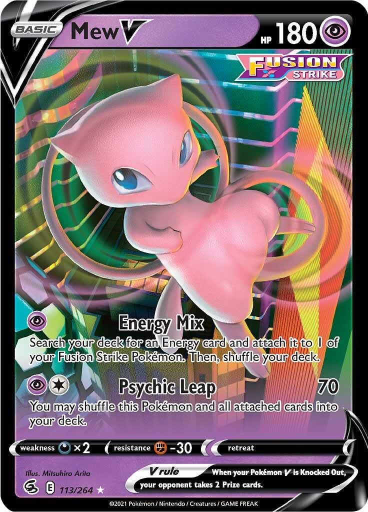 Mew V (113/264) [Sword & Shield: Fusion Strike] | Card Merchant Takapuna