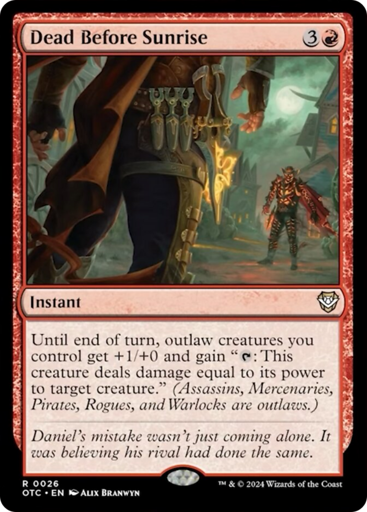 Dead Before Sunrise [Outlaws of Thunder Junction Commander] | Card Merchant Takapuna