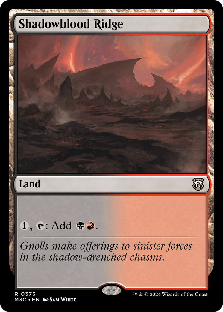 Shadowblood Ridge (Ripple Foil) [Modern Horizons 3 Commander] | Card Merchant Takapuna