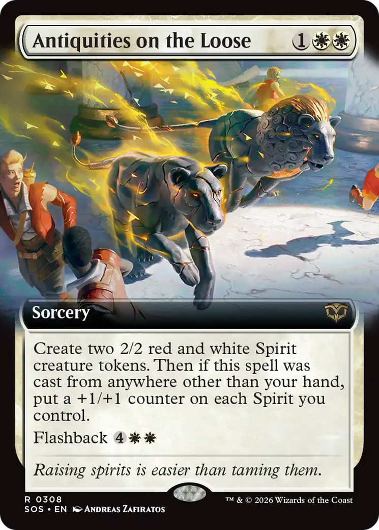 Antiquities on the Loose (Extended Art) [Secrets of Strixhaven] | Card Merchant Takapuna