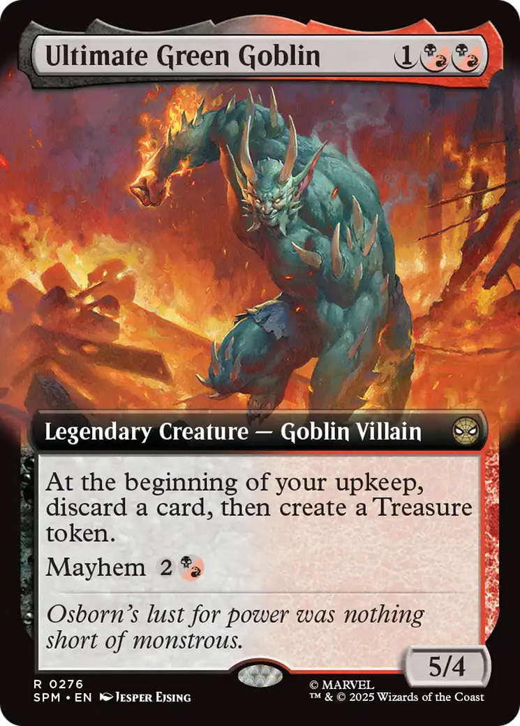 Ultimate Green Goblin (Extended Art) [Marvel's Spider-Man] | Card Merchant Takapuna