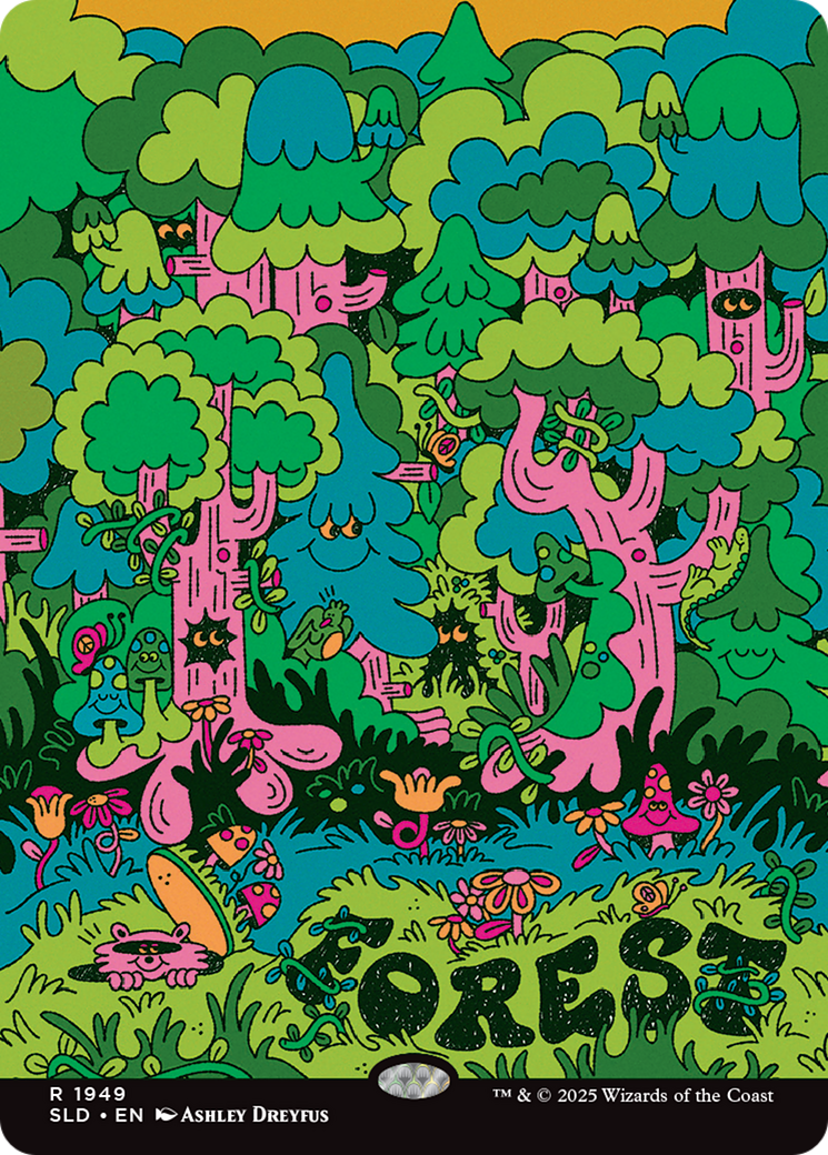Forest (1949) (Rainbow Foil) [Secret Lair Drop Series] | Card Merchant Takapuna