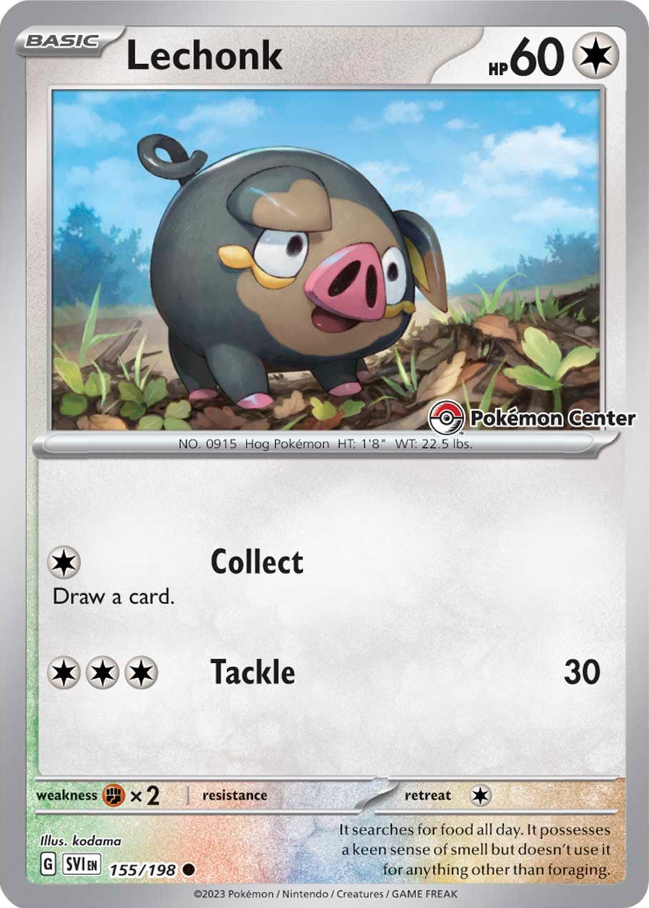 Lechonk (155/198) (Pokemon Center Exclusive) [Scarlet & Violet: Base Set] | Card Merchant Takapuna