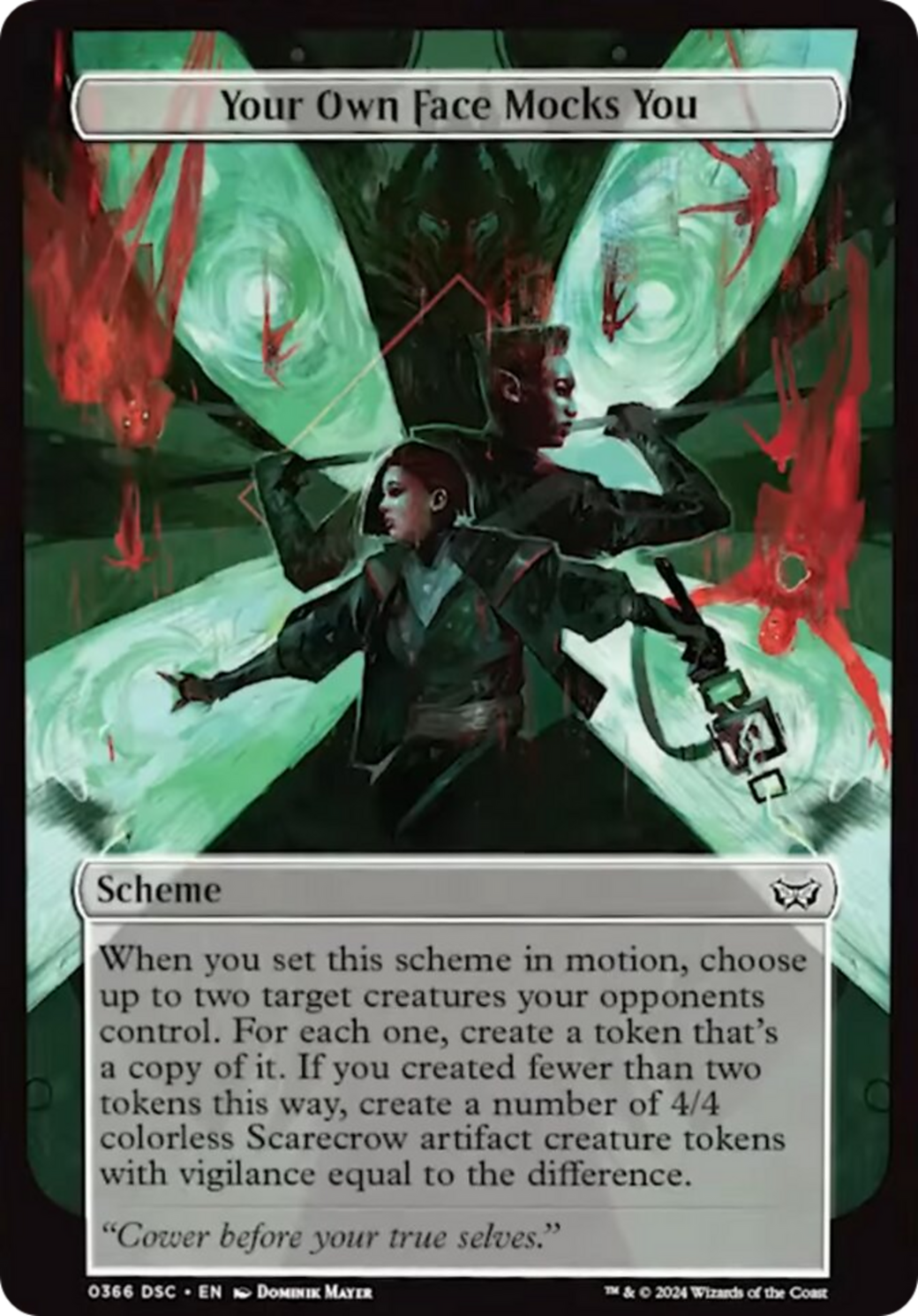 Your Own Face Mocks You (Full Art) [Duskmourn: Archenemy] | Card Merchant Takapuna