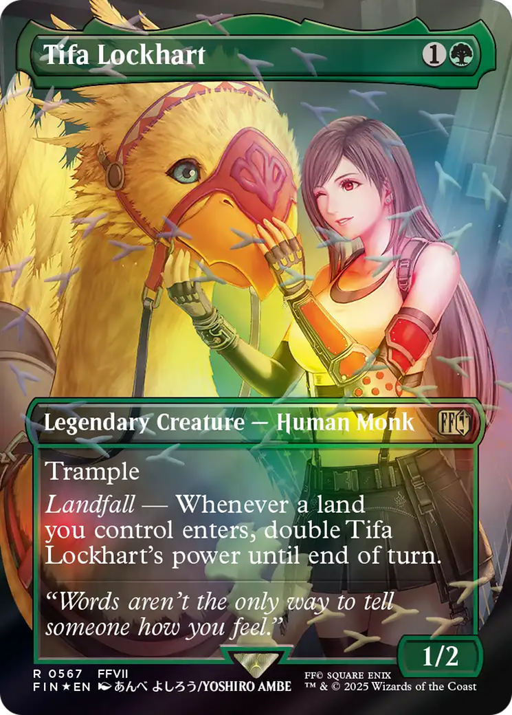 Tifa Lockhart (Borderless) (Chocobo Track Foil) [FINAL FANTASY] | Card Merchant Takapuna