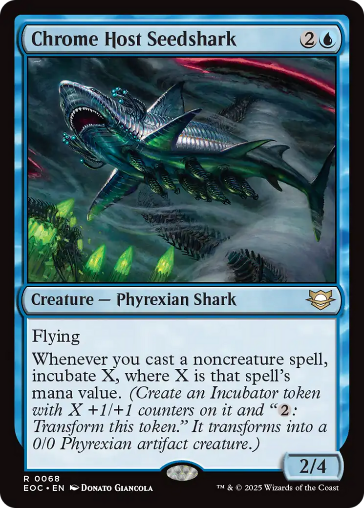 Chrome Host Seedshark [Edge of Eternities Commander] | Card Merchant Takapuna